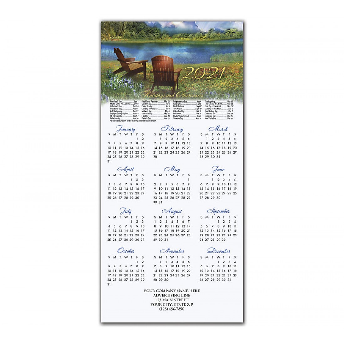 By the Lake Calendar Cards
